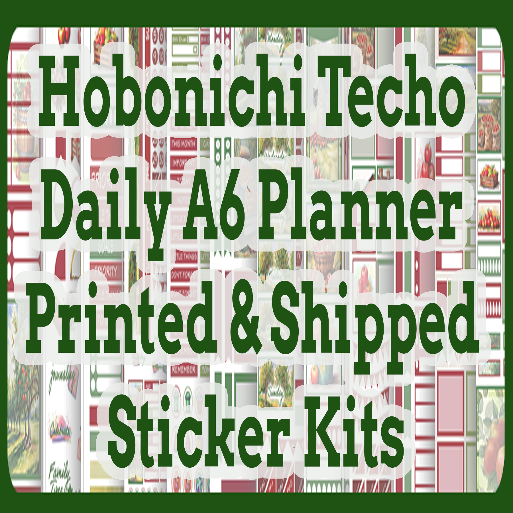 Hobonichi Techo Daily A6 Planner Printed & Shipped Kits