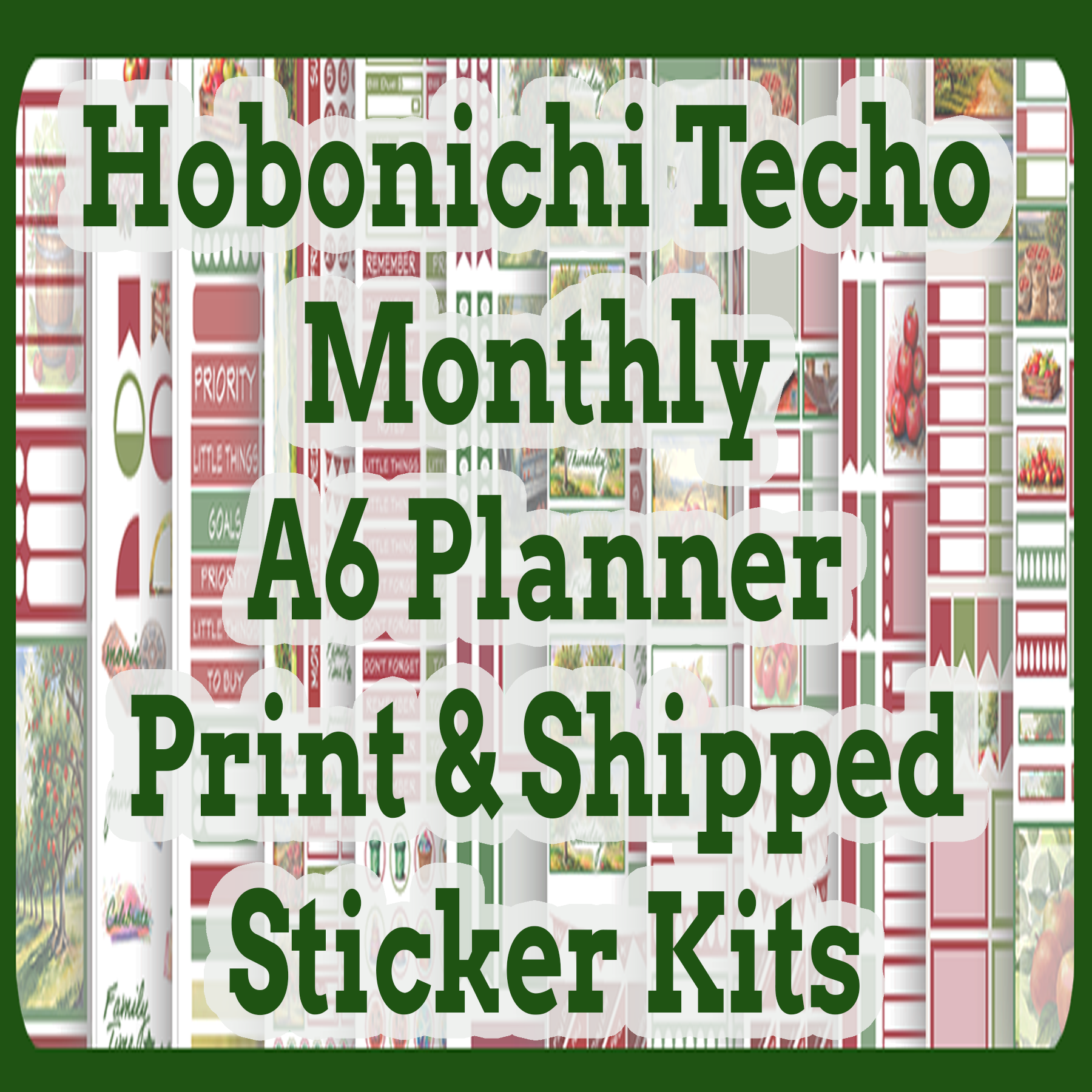 Hobonichi Techo Monthly A6 Planner Print & Shipped Kits