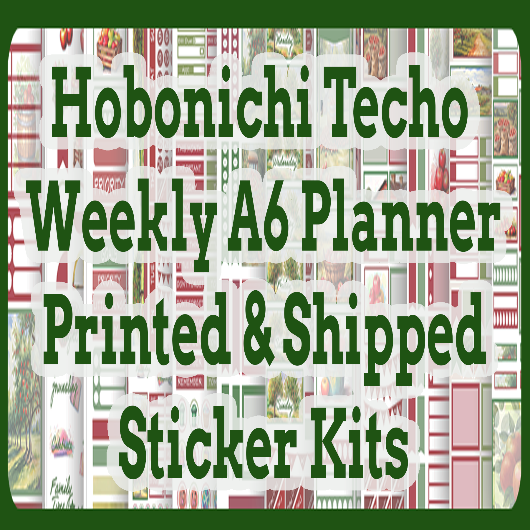 Hobonichi Techo Weekly A6 Planner Printed & Shipped Kits