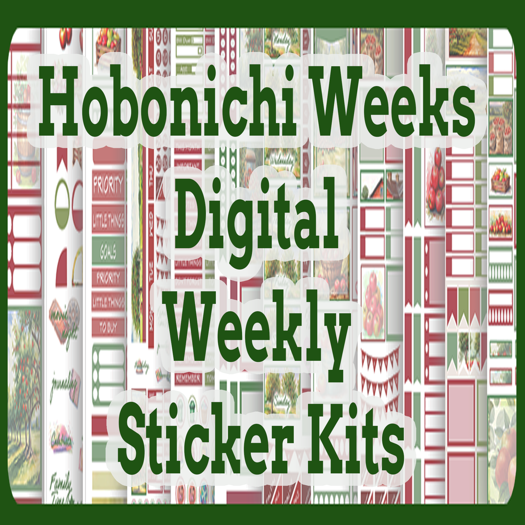 Hobonichi Weeks Digital Weekly Sticker Kits