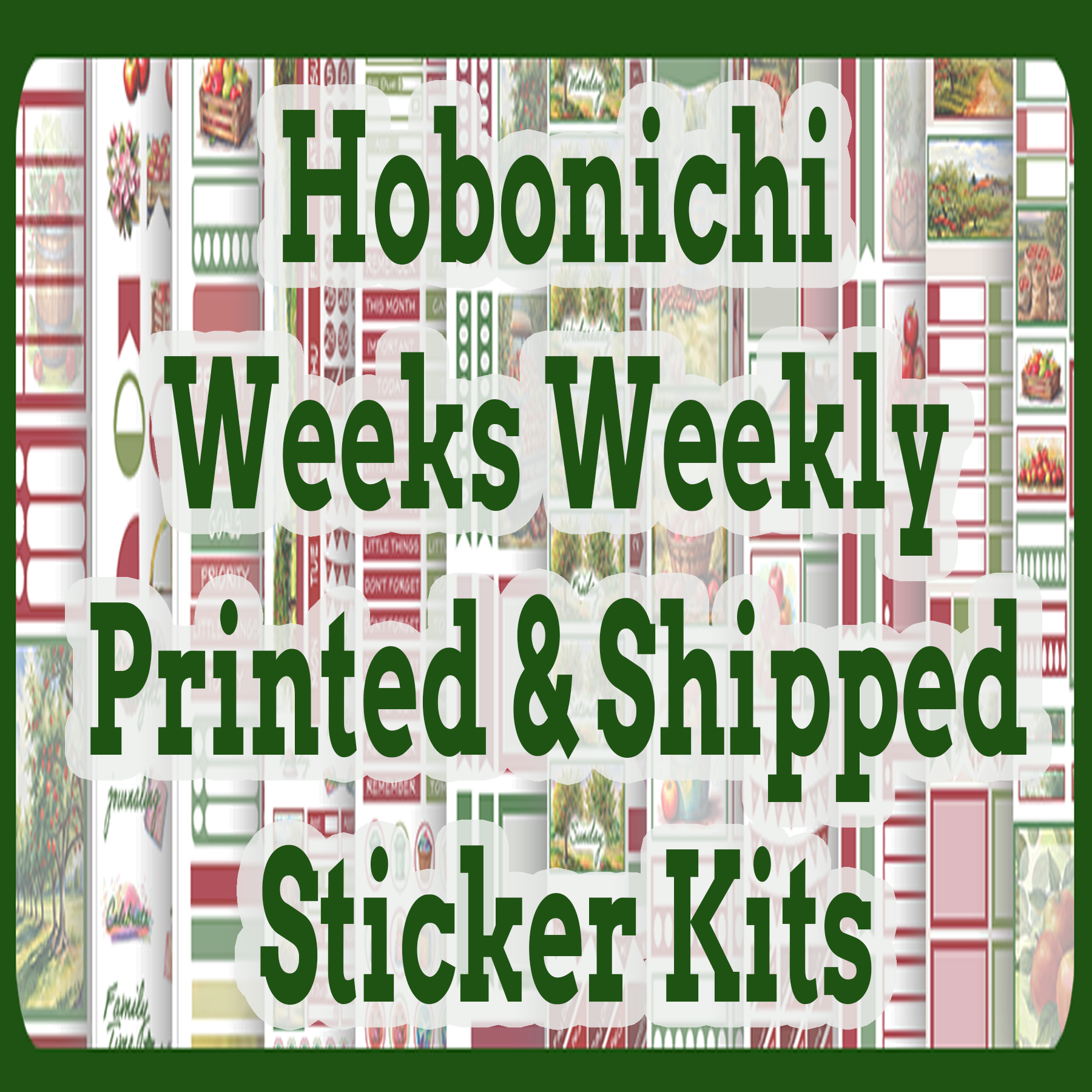 Hobonichi Weeks Weekly Printed & Shipped Sticker Kits
