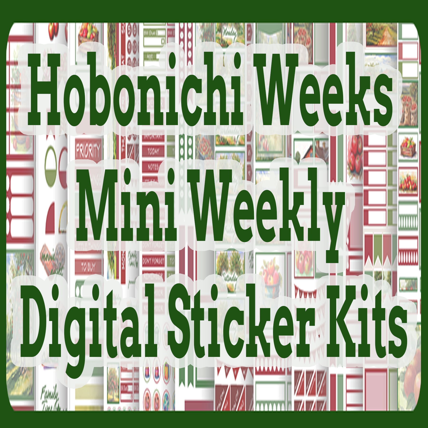 Hobonichi Weeks Mini Weekly Digital Sticker Kits
