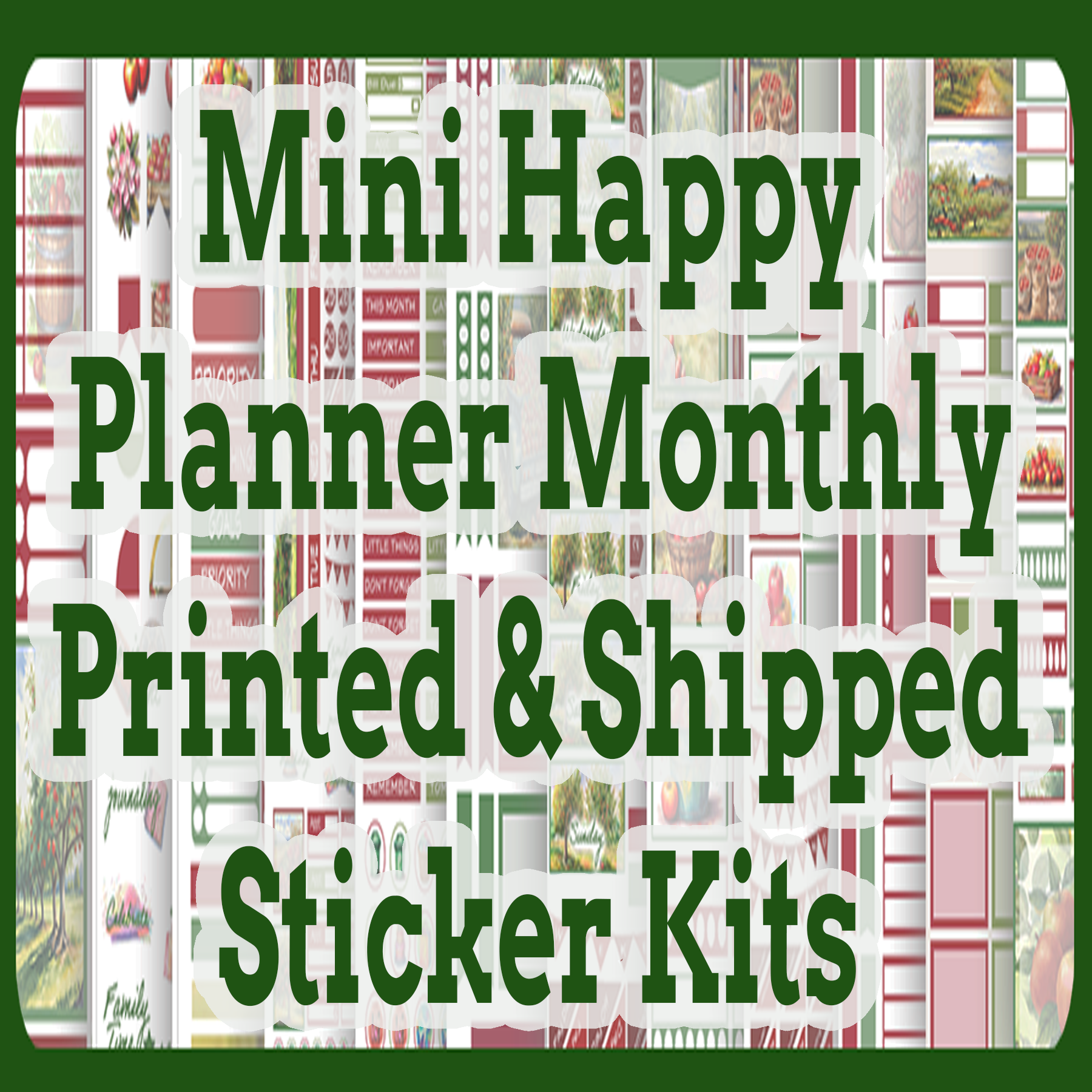 Mini Happy Planner Monthly Printed & Shipped Kits