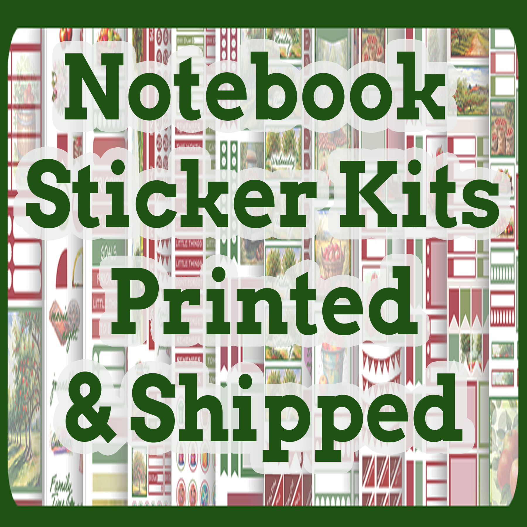 Notebook Sticker Kits Printed & Shipped