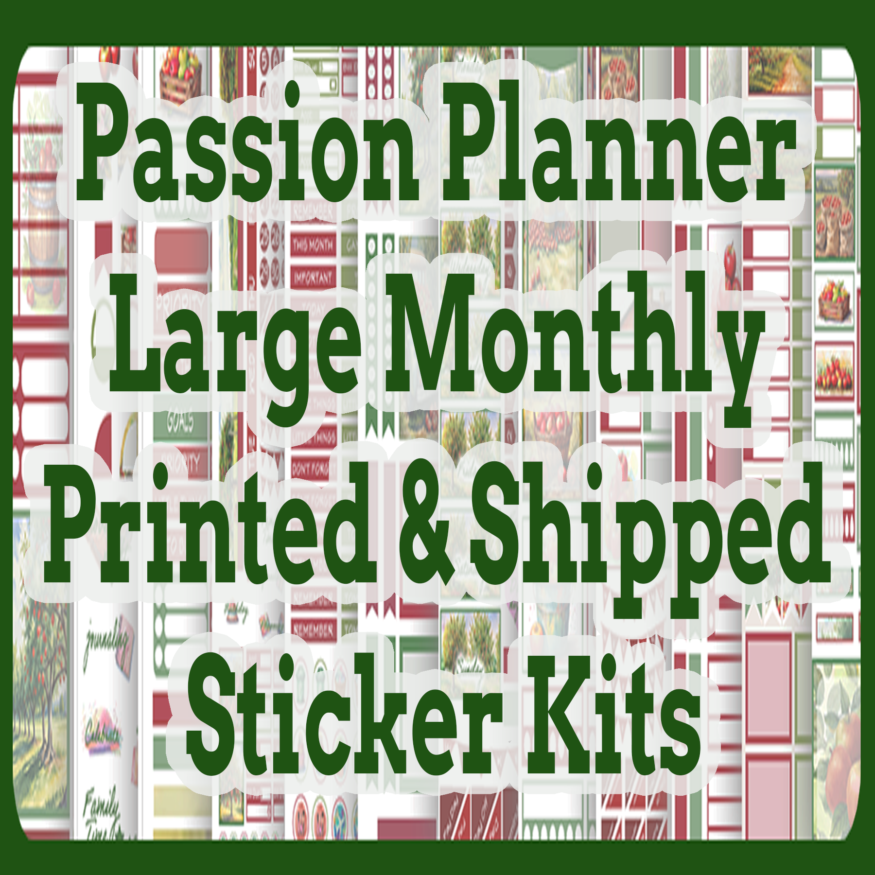 Passion Planner Large Monthly Printed & Shipped Kits