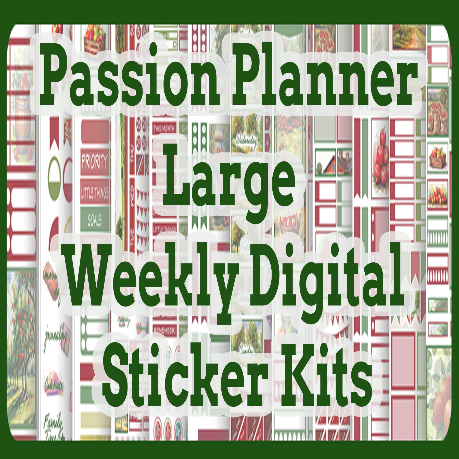 Passion Planner Large Weekly Digital Sticker Kits