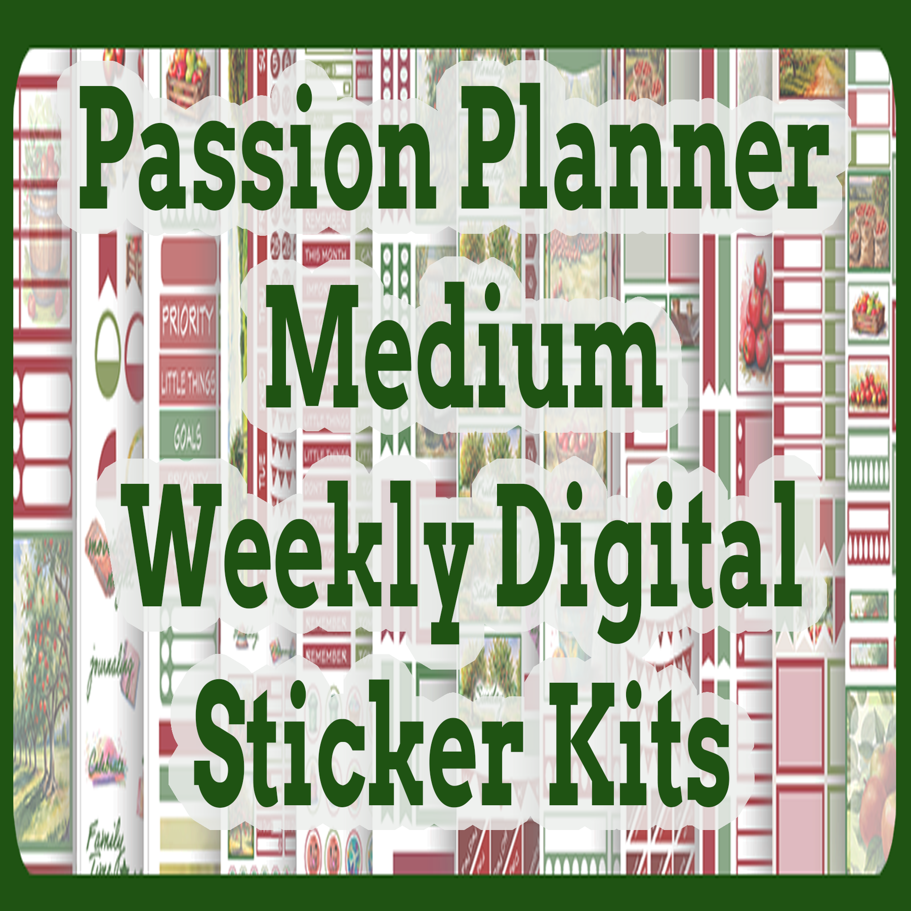Passion Planner Medium Weekly Digital Sticker Kits