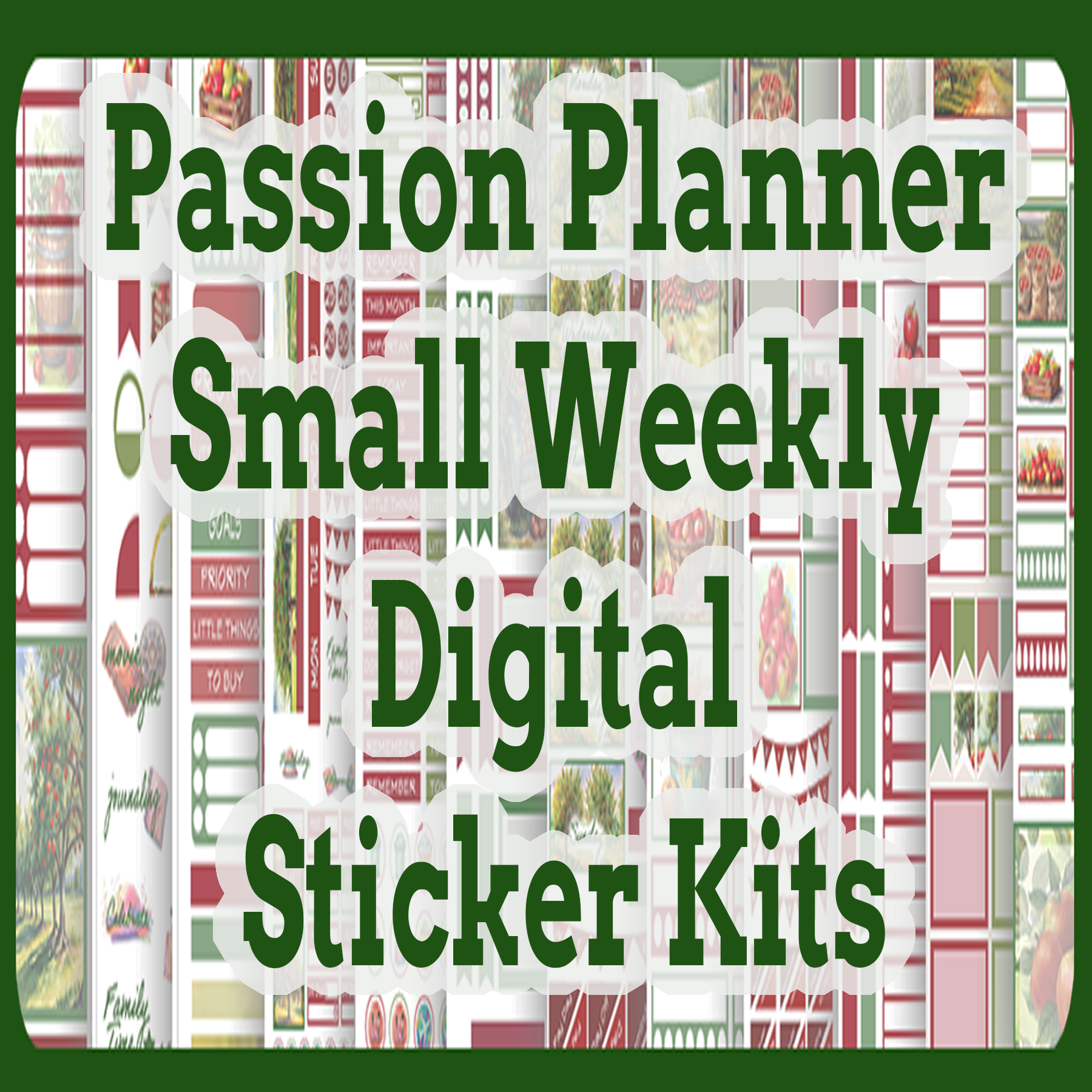 Passion Planner Small Weekly Digital Sticker Kits