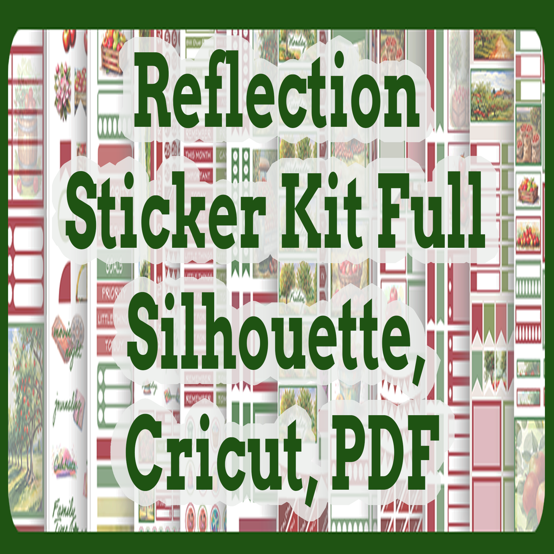Reflection Sticker Kit Full Silhouette, Cricut, PDF