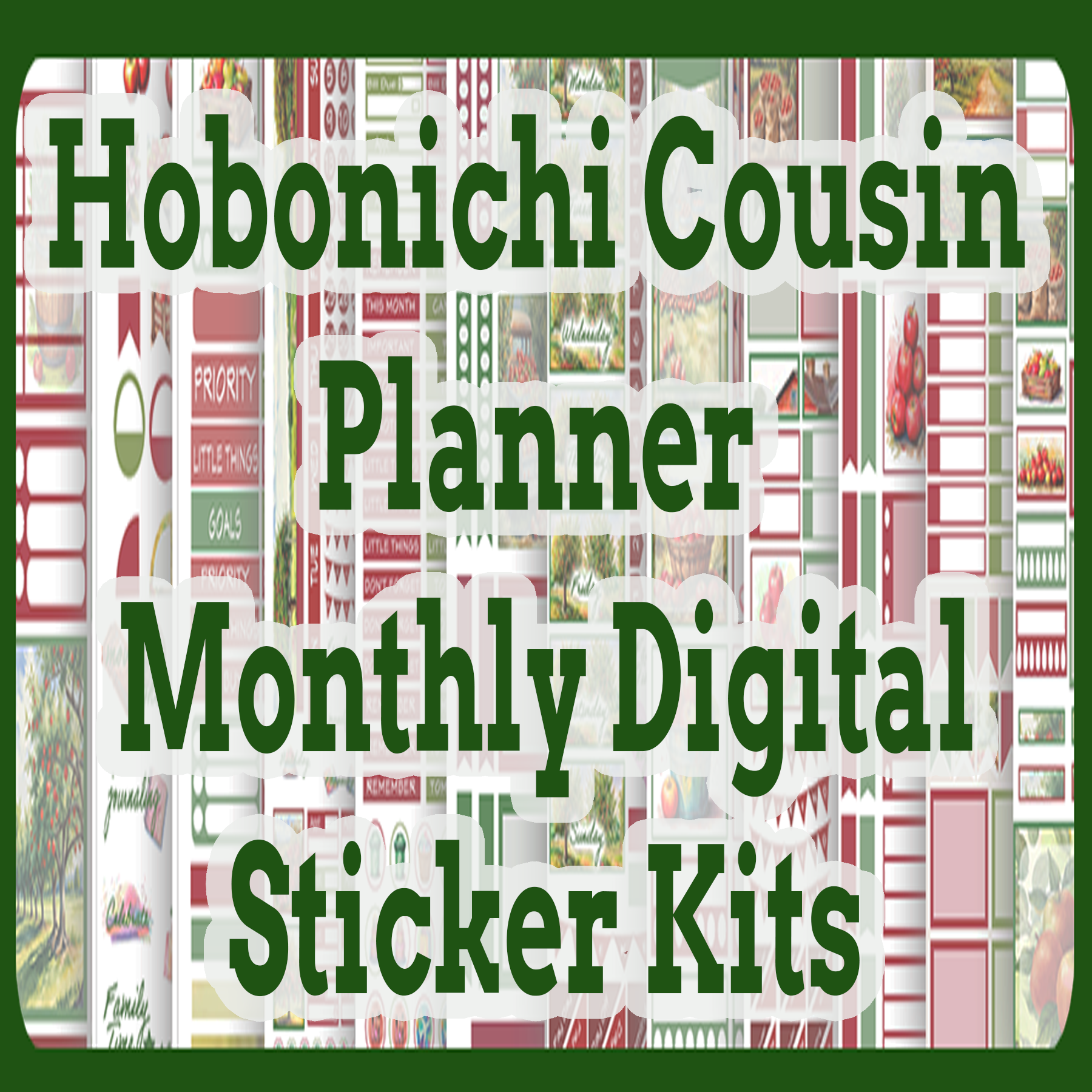Hobonichi Cousin Planner Monthly Digital Kits